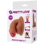PRETTY LOVE - WARNELL DILDO ULTRA REALISTA E ELÃSTICO 9,5 CM MULATO